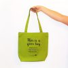 Organic Cotton Bag Green Verde